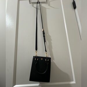 Mini Black Leather Crossbody Bag